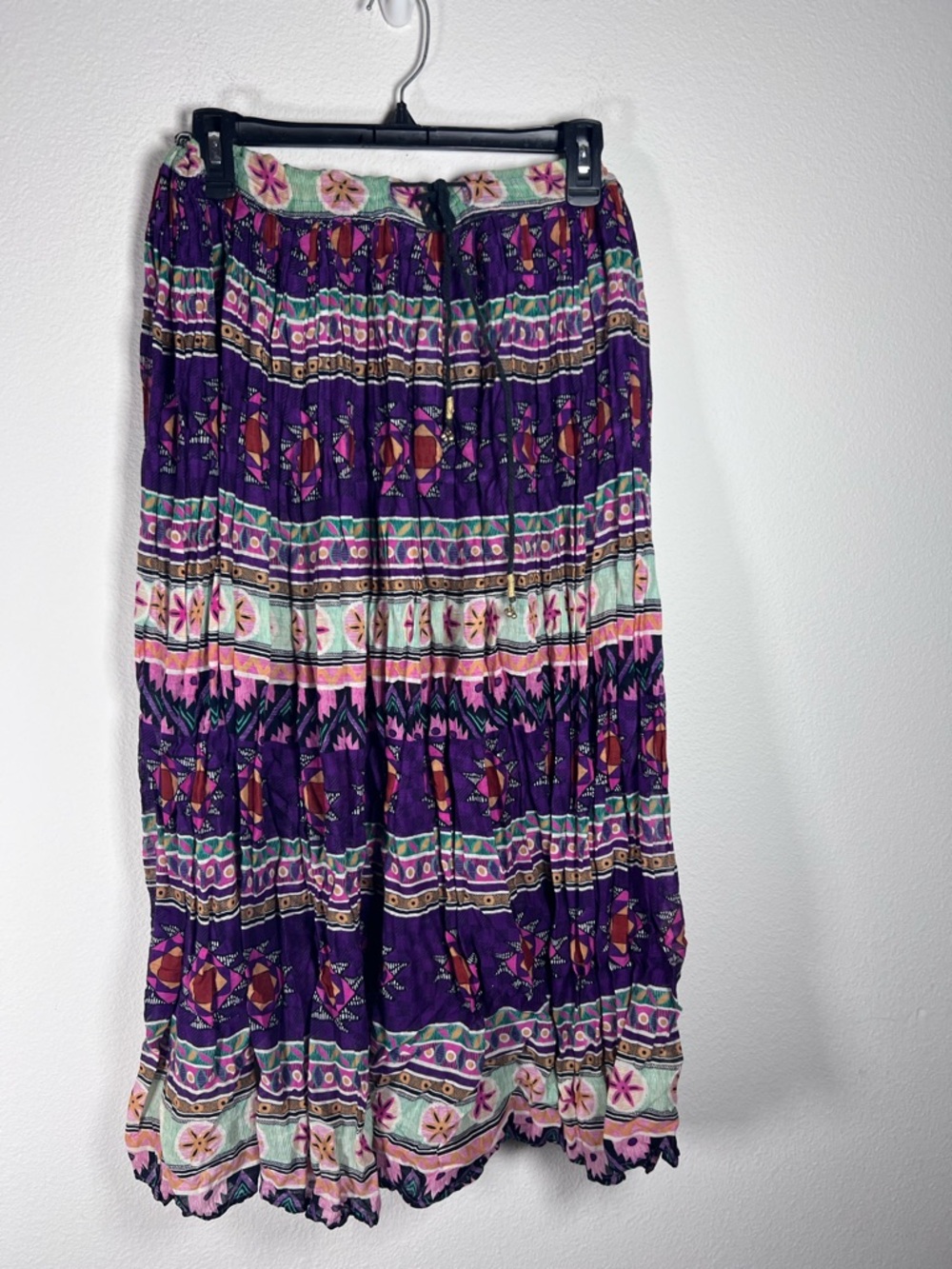 Lightweight Cotton Bohemian Multicolor Drawstring Skit Size M